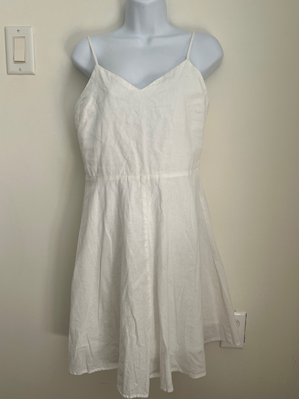 Women's White Spaghetti Strap Sundress